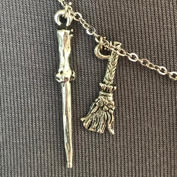 Harry Potter Series J. K. Rowling Handmade Literature Necklace, Book Cover, Wand - Picture 4 of 16